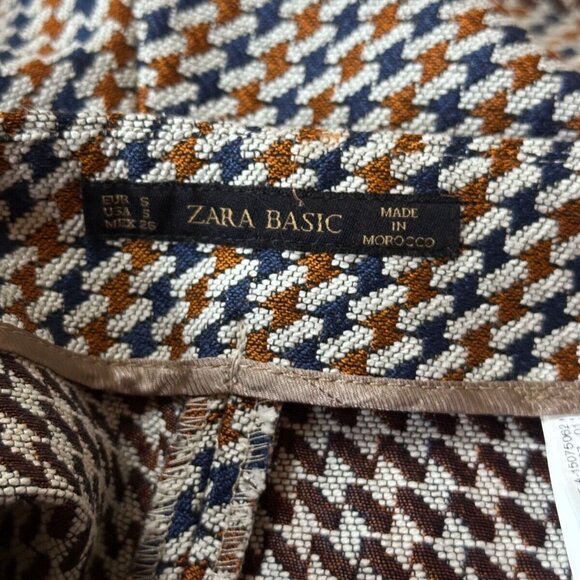 Zara Shorts Small Womens Multicolor Tweed Mini Bermuda Boucle Stretch - Picture 6 of 7